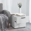 Hearth & Harbor Night Stand, 2-Drawer Bedside Table for Bedroom Storage, Bedroom Essentials, Wooden Nightstand, Living Room Side Table, Wood End Table, Bedroom Furniture - 1 Piece, White view 3