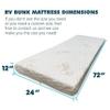 Foamma 12" x 24" x 72" Mattress for RV with Water Resistant Organic Cotton Cover, Firm High Density Foam, USA Made, CertiPUR-US Certified Foam view 3