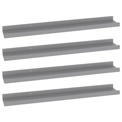 SYXUYP Wall Shelves 4 pcs Gray,Kitchen Shelves,Display Shelf,Wall Storage Shelves,Floating Shoe Shelves,Modern Stely,for Restaurant,Bar,Home, Kitchen,Laundry,Garage,23.6"x3.5"x1.2"