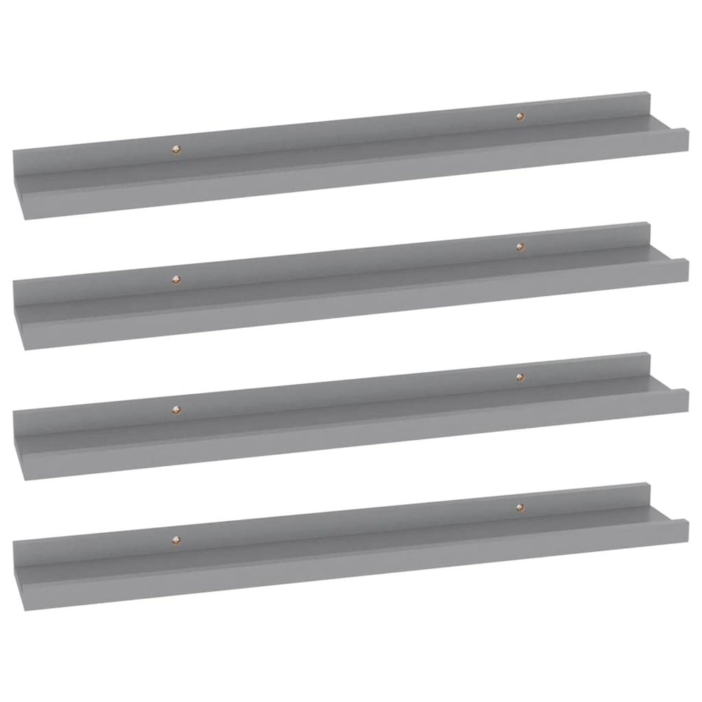 SYXUYP Wall Shelves 4 pcs Gray,Kitchen Shelves,Display Shelf,Wall Storage Shelves,Floating Shoe Shelves,Modern Stely,for Restaurant,Bar,Home, Kitchen,Laundry,Garage,23.6"x3.5"x1.2"