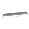 SYXUYP Wall Shelves 4 pcs Gray,Kitchen Shelves,Display Shelf,Wall Storage Shelves,Floating Shoe Shelves,Modern Stely,for Restaurant,Bar,Home, Kitchen,Laundry,Garage,23.6"x3.5"x1.2" view 3