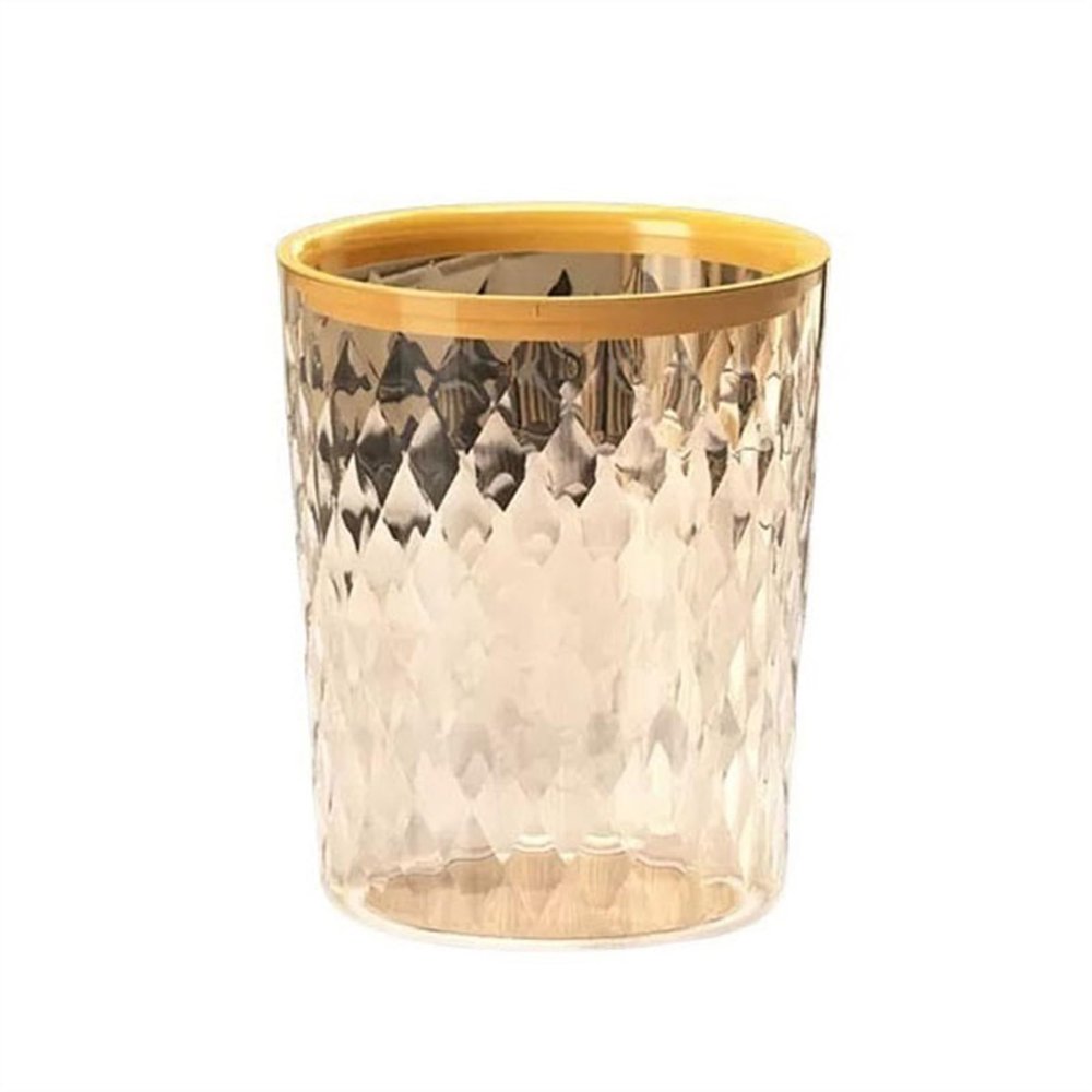 LICONG-2019 Trash Can Wastepaper Basket Household Bathroom Bathroom Living Room Lightweight Luxury Narrow Kitchen Bedroom Wastebasket Large Garbage Can(Orange,Medium)