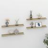 Wall Shelves 4 pcs White and Sonoma Oak,Kitchen Shelves,Display Shelf,Wall Storage Shelves,Floating Shoe Shelves,Modern Stely,for Restaurant,Bar,Home, Kitchen,Laundry,Garage,23.6"x3.5"x1.2" view 2