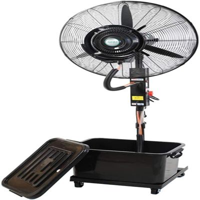 FAFACAI Industrial Fans Standing, Commercial Fan Speed Controller, Heavy Duty Pedestal Powerful and Quiet Oscillating Metal Stand Fan, Black