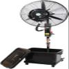 FAFACAI Industrial Fans Standing, Commercial Fan Speed Controller, Heavy Duty Pedestal Powerful and Quiet Oscillating Metal Stand Fan, Black view 1