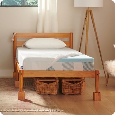 Sealy Dreamlife 2 Gel Memory Foam Queen Mattress Topper with Cooling Cover, SealyComfort Gel Foam, SealyCool Stretch Knit Cover with Corner Straps