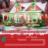 Brightown Christmas Battery Operated Outdoor Lights, 4 Pack 132FT 400 LED Fairy Lights With Timer, 8 Mode, Waterproof String for Outside Indoor Bedroom, Red & Green view 2