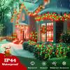 Brightown Christmas Battery Operated Outdoor Lights, 4 Pack 132FT 400 LED Fairy Lights With Timer, 8 Mode, Waterproof String for Outside Indoor Bedroom, Red & Green view 4