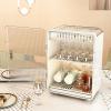 Zerodis Practical Drainer Design for Cup Storage, Transparent Tea Cup Organizer for Home Office (White) view 3