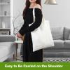 FF Sgdfc 2 Pcs Canvas Tote Bags, Natural Color Tote Bags 15 x 16 inch Sustainable Eco Friendly reusable, for Grocery Bags, DIY Gift Bags, Shopping Bags (Natural Colour) view 2