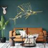 Swordfish Metal Wall Art, Metal Fish Wall Art, Abstract Marlin Minimalist Line Art, Swordfish Wall Decor, Nautical Metal Wall Art, Minimalist Line Art, Metal Wall Art for Living Room (Gold, 53" x36"|135x90cm) view 1