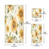 Haskirky Beautiful Sunflower 3 Piece Towel Set,Absorbent Soft Bath Towel Quick Dry Light Weight Hand and Washcloth Set for Gym Bathing Home Shower view 3