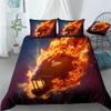 Football Design Duvet Cover Set | Athletic Sports Football Field Touchdown Prints Bedding Set | with Soft Duvet Cover+2 Pillow Shams(3pcs) or Sheet (4pcs) (A,Queen-3PCS) view 2