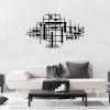 Metal Abstract and Geometric Wall Art, Line Art Decor, Modern Luxury Style - Minimalist Metal Wall for Living Room (Black, 59"x36" | 150x90cm) view 1