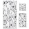 Haskirky Beautiful Flowers 3 Piece Towel Set,Absorbent Soft Bath Towel Quick Dry Light Weight Hand and Washcloth Set for Gym Bathing Home Shower view 1