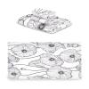 Haskirky Beautiful Flowers 3 Piece Towel Set,Absorbent Soft Bath Towel Quick Dry Light Weight Hand and Washcloth Set for Gym Bathing Home Shower view 2