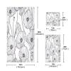 Haskirky Beautiful Flowers 3 Piece Towel Set,Absorbent Soft Bath Towel Quick Dry Light Weight Hand and Washcloth Set for Gym Bathing Home Shower view 3