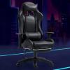 Computer Gaming Chair with Footrest and Lumbar Support Ergonomic High Back Video Game Chairs with Swivel Seat and Headrest Height Adjustable Racing Style Office Computer Game Chair,One Size, Black view 1