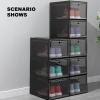 KaBuea Shoe Storage Box, Shoe Organizer, Easy Assembly, Shoe Display Cabinet Stackable, Great For Closet, Home, Office, Bedroom (Size : G) view 3