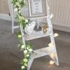 ACRYCS 2 Pcs Artificial Rose Flower Garland Outdoor White 15.8ft Fake Vines Silk Flowers Hanging Rose Ivy Vines for Bedroom Wedding Arch Decor Flower Garland for Backdrop Wall Party Garden Centerpiece view 3