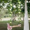 ACRYCS 2 Pcs Artificial Rose Flower Garland Outdoor White 15.8ft Fake Vines Silk Flowers Hanging Rose Ivy Vines for Bedroom Wedding Arch Decor Flower Garland for Backdrop Wall Party Garden Centerpiece view 4