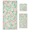 Haskirky Fresh Style Floral Fragments 3 Piece Towel Set,Absorbent Soft Bath Towel Quick Dry Light Weight Hand and Washcloth Set for Gym Bathing Home Shower view 1