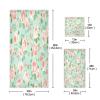 Haskirky Fresh Style Floral Fragments 3 Piece Towel Set,Absorbent Soft Bath Towel Quick Dry Light Weight Hand and Washcloth Set for Gym Bathing Home Shower view 3