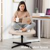 Criss Cross Chair,Stylish and Ergonomic Task Chair for Home Office and Vanity Makeup Room - Low Back, Armless, Cute Design, Sponge Cushion, Height Adjustable (Beige) view 2
