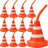 ALINK 12 Pack Construction Cone Cups with Straws, 10 oz Race Car Traffic Cones Party Favor Cups, Construction Traffic Theme Racing Car Hotwheels Birthday Party Supplies view 1