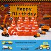 ALINK 12 Pack Construction Cone Cups with Straws, 10 oz Race Car Traffic Cones Party Favor Cups, Construction Traffic Theme Racing Car Hotwheels Birthday Party Supplies view 3