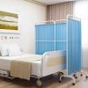 SUZEPER Rolling Room Divider, Folding Partition Privacy Screens, Freestanding Fabric Room Panel, Portable Folding Wall Divider for Office, Room,Restaurant, Hospital(2-Panel, White+Blue) view 2
