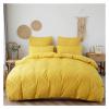 YUSIWOAL Cotton Solid Color Ripple Cut Floral King Size Bedding Set,Bedding Duvet Cover Set(Bianco,Queen) view 3