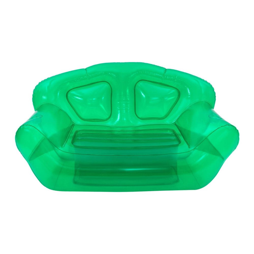 NAIXING Inflatable Sofa Blow UP Chairs Couch Lounger Portable Air Inflatable Couch Inflatable Double Person Sofa for Indoor Living Tent Camping Outdoor Activities (Green)
