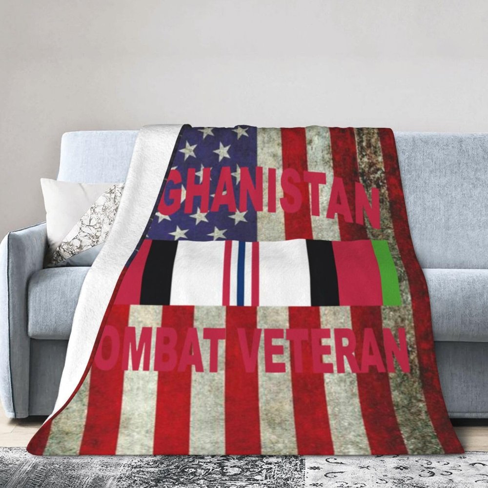 Afghanistan Combat Veteran Blanket Sofa Bedding Ultra-Soft Micro Fleece Blanket 50"x40"