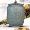 UUNVTOSU Rice Dispenser Rice Cylinder for Home, Retro Ceramic Rice Dispenser with Lid, Sealed Kitchen Food Container Cereal Dispensor for Rice, Cereal, Flour, Dry Food(Large) view 3