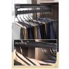 DJFKDYHPE 10-24 Inch Pull-Out Closet Valet Rod Adjustable Wardrobe Clothing Rail Top Mount Wardrobe Hanger Rack, Retractable Clothes Hanger Towel Rail Closet Organizer, 2 Colors(Black,61cm/24in) view 4