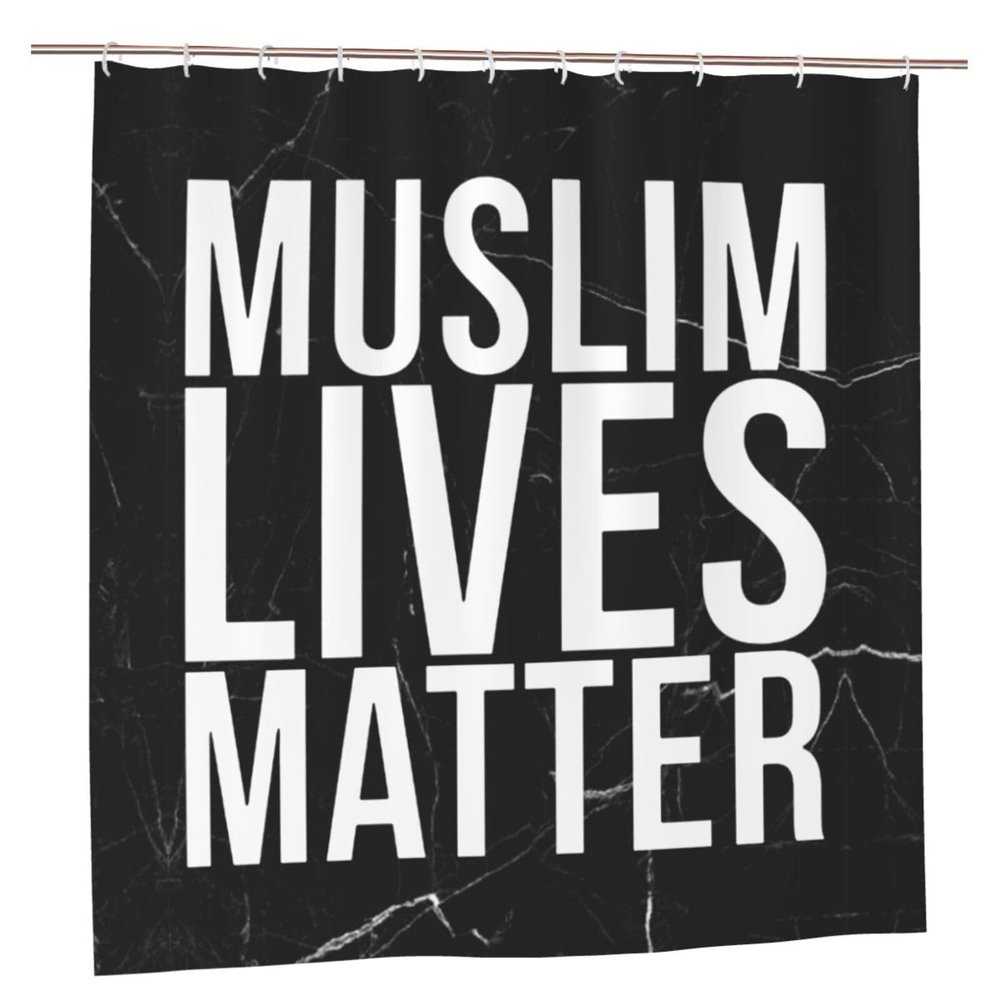 NJHGHHRT Muslim Lives Matter Shower Curtain 72x72Inch Bathroom Shower Curtains Plastic