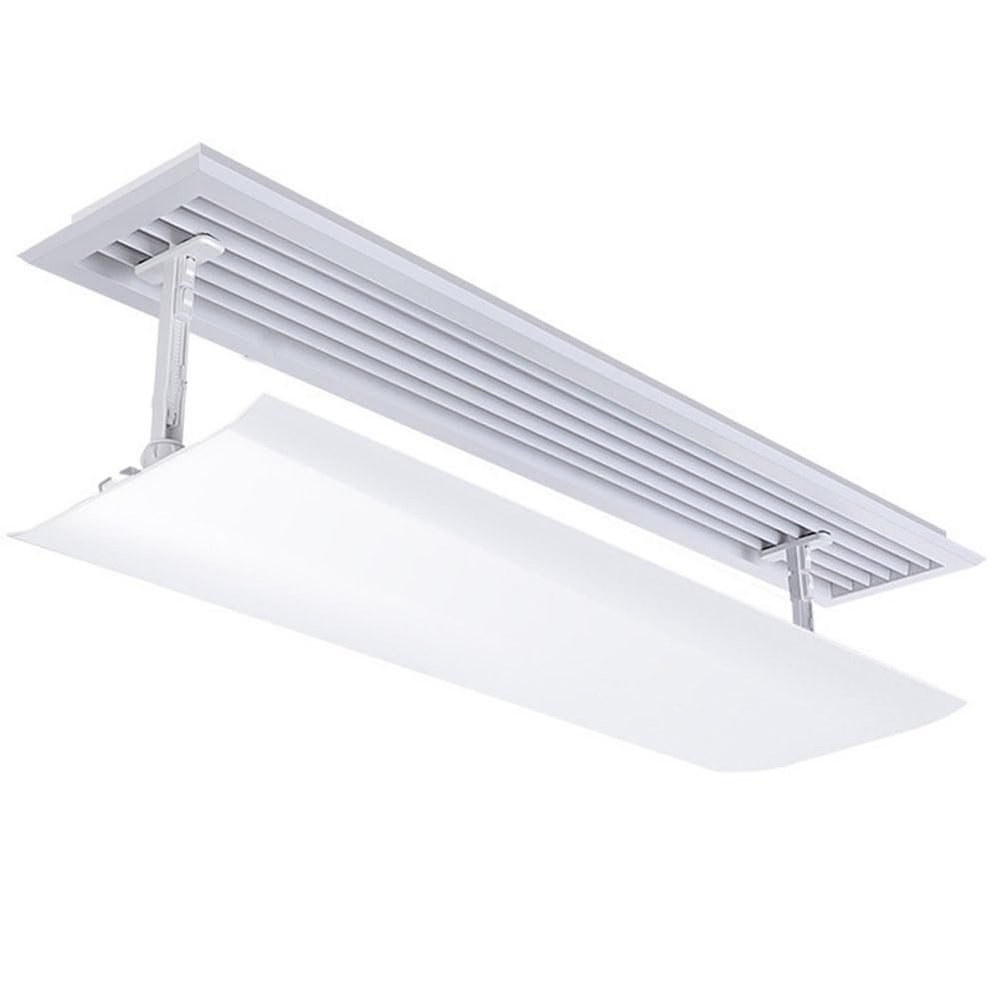 Ceiling vent deflectorair conditioner vent deflectorCentral air-conditioning vent cover with adjustable angle to prevent direct air blowing Side-wall and top-mounted air vents are universal(Large)