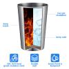 Ziliny 12 Pack Stainless Steel Cups 12oz Double Wall Vacuum Cup Stackable Insulated Metal Tumbler Drinking Glasses for Party Bar Travel Camping Outdoor and Home(Sliver) view 4