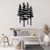 Metal Pine Tree Wall Decor, Forest Wall Art, Tree Metal Sign, Botanical Home Art, Nature Lovers Gift, Home Decor Living Room (Silver, 24"x17" | 60x42cm) view 2