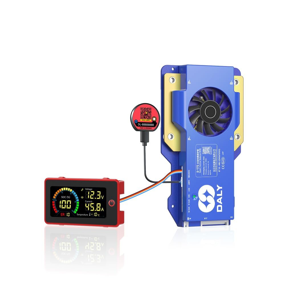 DALY Active Balance BMS 300A 8S-17S RS485 CAN+WiFi Bluetooth + 3" Display