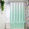 Ruian Store Shower Curtains for Bathroom-66x72in,Gradient White and Mint Green Waterproof Bath Curtain Grommet Shower Curtain Set with Hooks,Abstract Minimalism Modernity Washable Bath Accessories view 4
