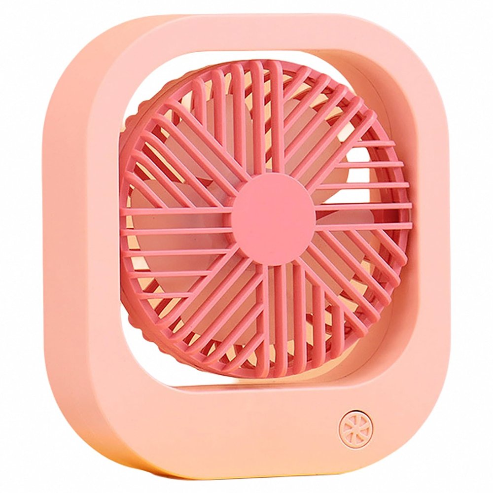 Ultra Quiet Table Fans with 90-Degree Tilt Head and 2 Speed Settings, Rechargeable Desk Small Fans, Blow Cold Air, Air Circulator Fan, Mini Fan for Bedroom Home(Pink)