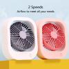 Ultra Quiet Table Fans with 90-Degree Tilt Head and 2 Speed Settings, Rechargeable Desk Small Fans, Blow Cold Air, Air Circulator Fan, Mini Fan for Bedroom Home(Pink) view 2