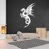 Dragon Metal Wall Art, Metal Western Dragon Wall Decor, Dragon Wall Decor, Chinese Dragon Metal Wall Decor, Dragon Hand Drawing Style Wall Art, Wall Hanging Decor, Wall Decor Living Room (White, 16x24in|40x60cm) view 1
