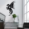 Dragon Metal Wall Art, Metal Western Dragon Wall Decor, Dragon Wall Decor, Chinese Dragon Metal Wall Decor, Dragon Hand Drawing Style Wall Art, Wall Hanging Decor, Wall Decor Living Room (White, 16x24in|40x60cm) view 2