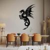 Dragon Metal Wall Art, Metal Western Dragon Wall Decor, Dragon Wall Decor, Chinese Dragon Metal Wall Decor, Dragon Hand Drawing Style Wall Art, Wall Hanging Decor, Wall Decor Living Room (White, 16x24in|40x60cm) view 3
