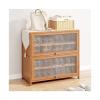 Shoe Organizer Shelf Multi-Layer Bamboo Shoe Cabinet with Flip-up Doors, Free Standing Adjustable Shoe Rack Organizer for Hallways Bedrooms Entryways Shoe Shelf for Entryway(5-Layers 80cm) view 1
