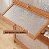 Shoe Organizer Shelf Multi-Layer Bamboo Shoe Cabinet with Flip-up Doors, Free Standing Adjustable Shoe Rack Organizer for Hallways Bedrooms Entryways Shoe Shelf for Entryway(5-Layers 80cm) view 4
