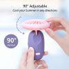 OLKWDAF5 Ultra Quiet Small Fans with 90-Degree Tilt Head, Powerful Airflow Desktop Fan, 3 Speed Cool Settings, Personal Handheld Mini Fan for Bedroom Office Dorm(Blue) view 2